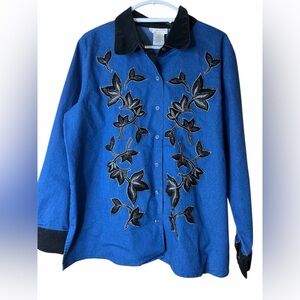 Victor Costa Blue and Black Shirt